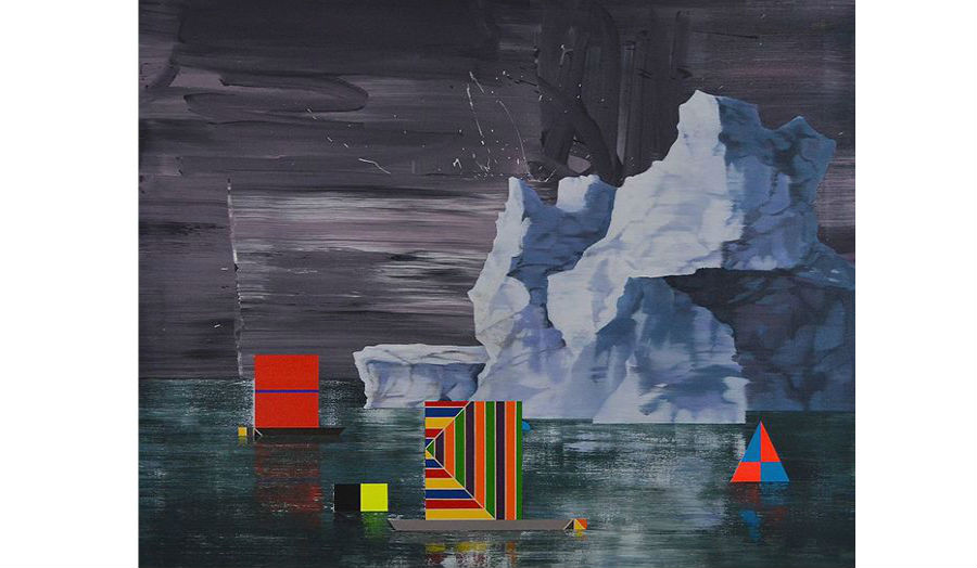Painting by Gunther Herbst 'The Ice Island 2'