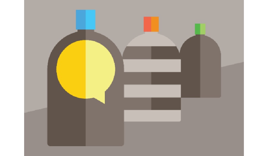 Image of three bottle illustrations