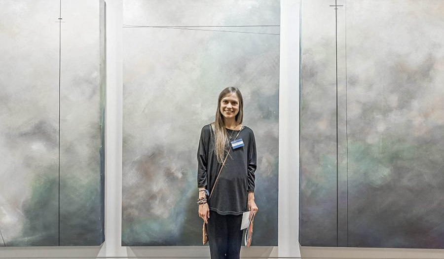 Charlotte AIken the winner of the graduate art prize Image- Artiq