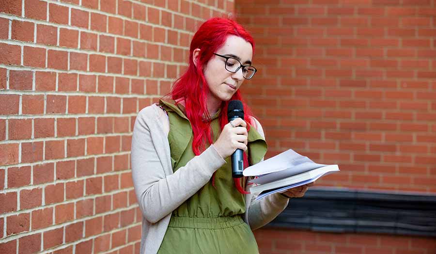 Alessia Galatini reads at book launch