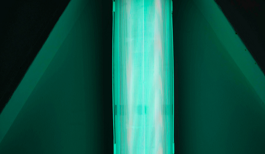 Strip of green light