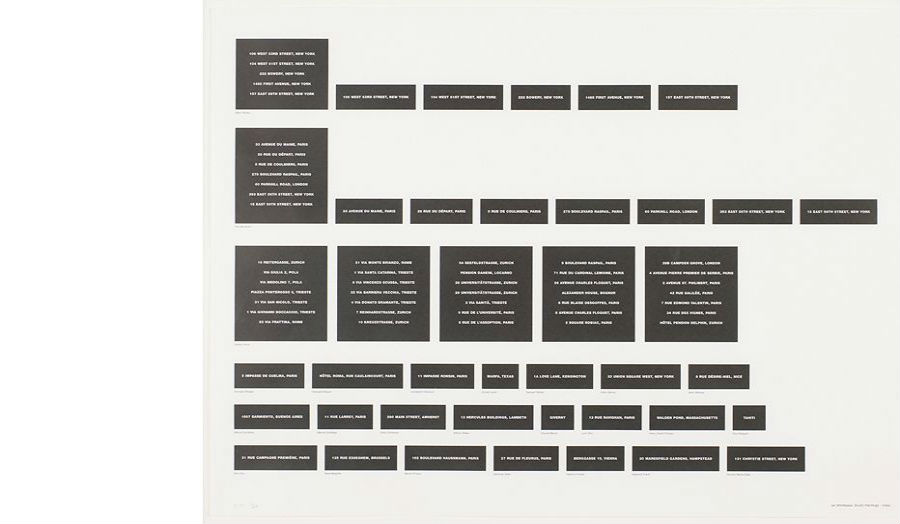 'Studio Paintings – Index' (2003) Offset lithograph - Ian Whittlesea