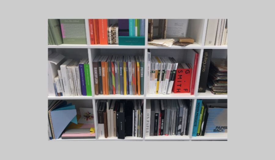 Shelves with books, The Paper Library