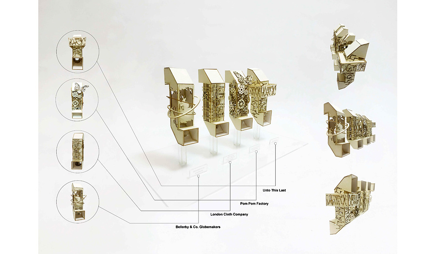 A set of periscopes for peeping into factories