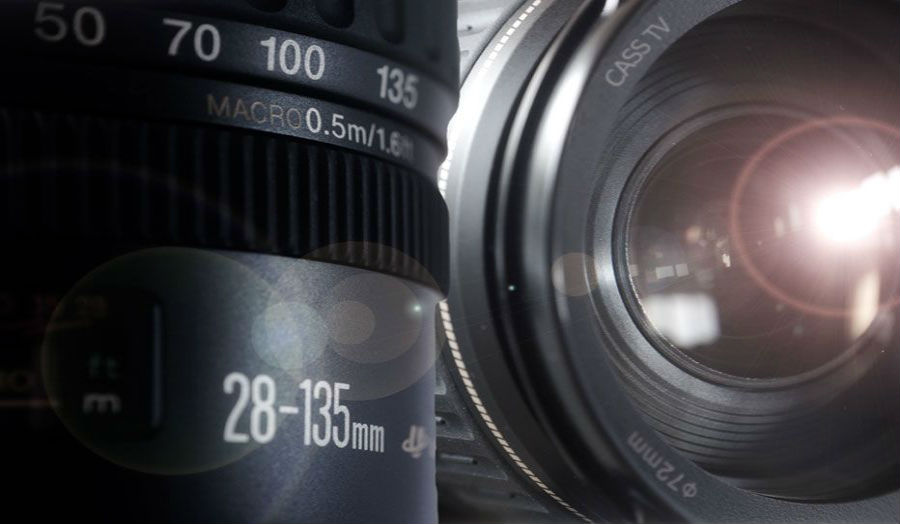The lens of a camera