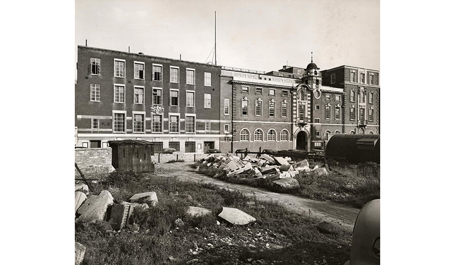 Sir John Cass Technical Institute. Showing Damage caused by Air Raid on 29th December 1940