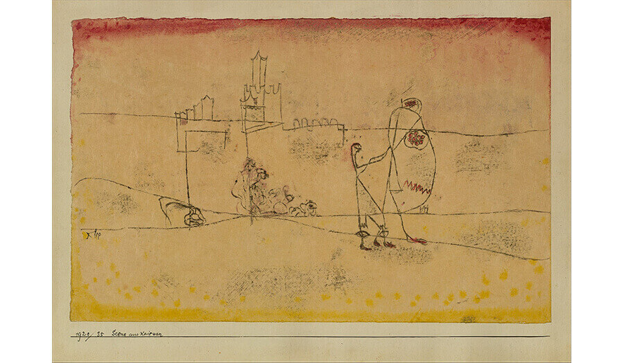 Drawing by Paul Klee of an older looking building
