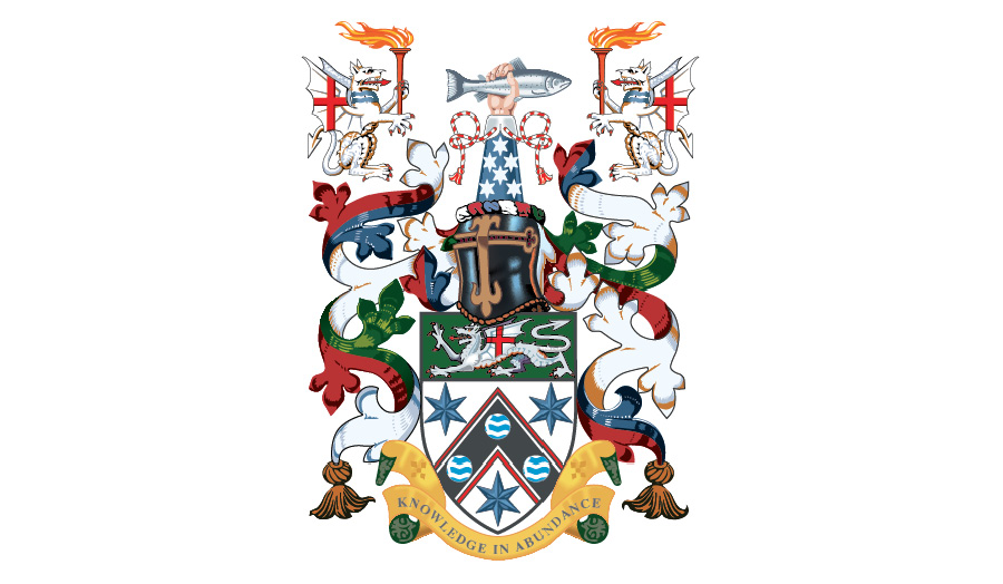 The London Met crest / achievement of arms / coat of arms