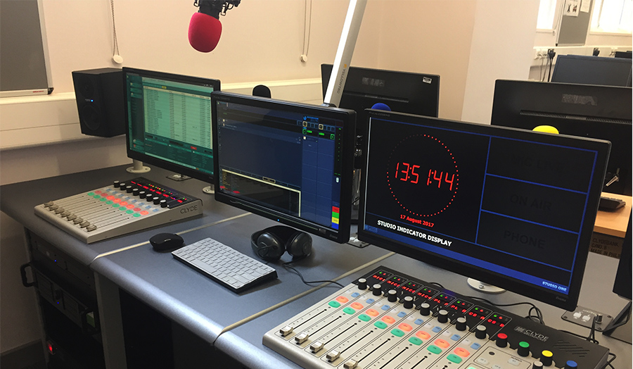 Radio self-op studio in reporters' room