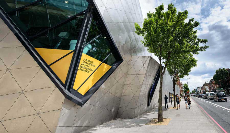 London Met graduate centre with tree
