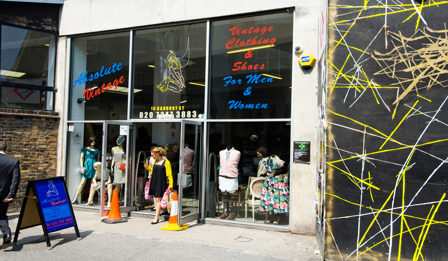 A vintage shop in London