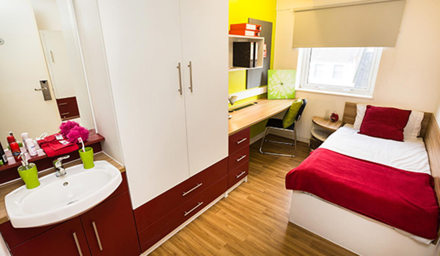 A typical student room in London