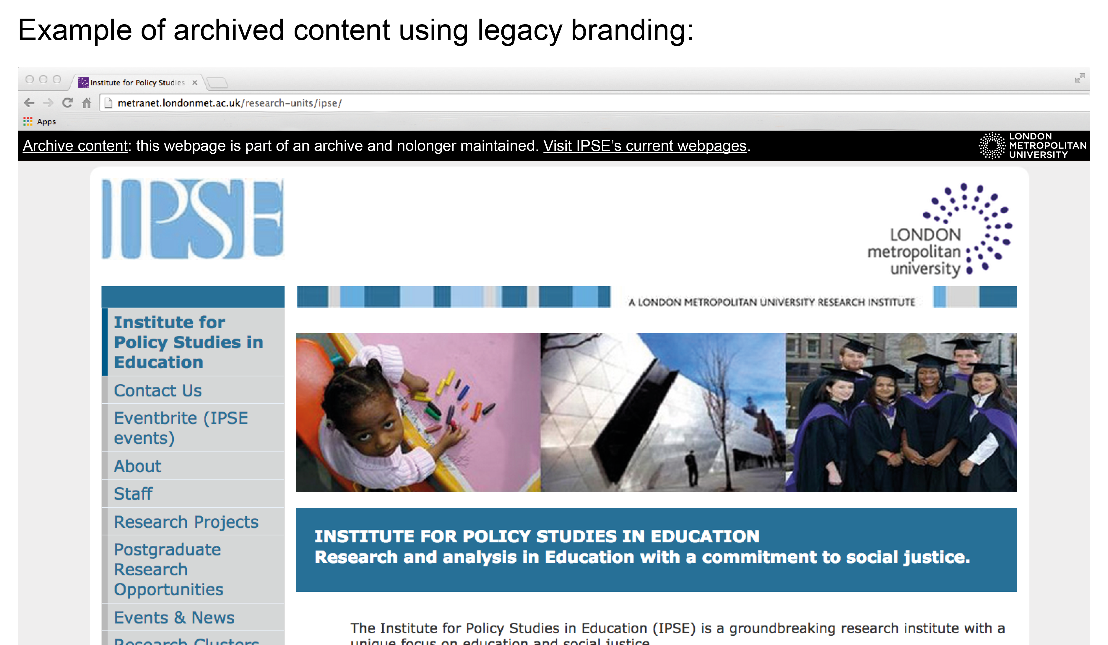 Example of archived web content