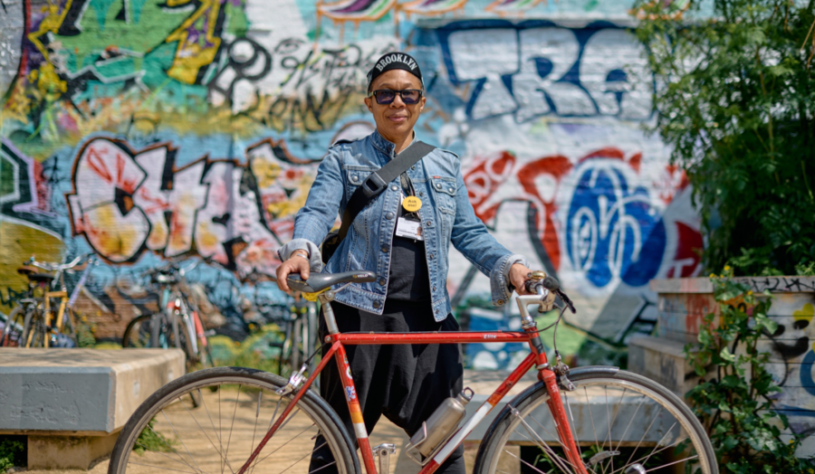 Principal Lecturer in Social Work at London Met, smiling with sunglasses on