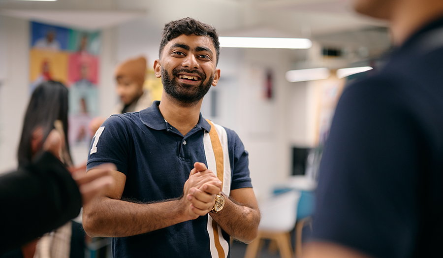 Daniyal pictured inside the Students Union