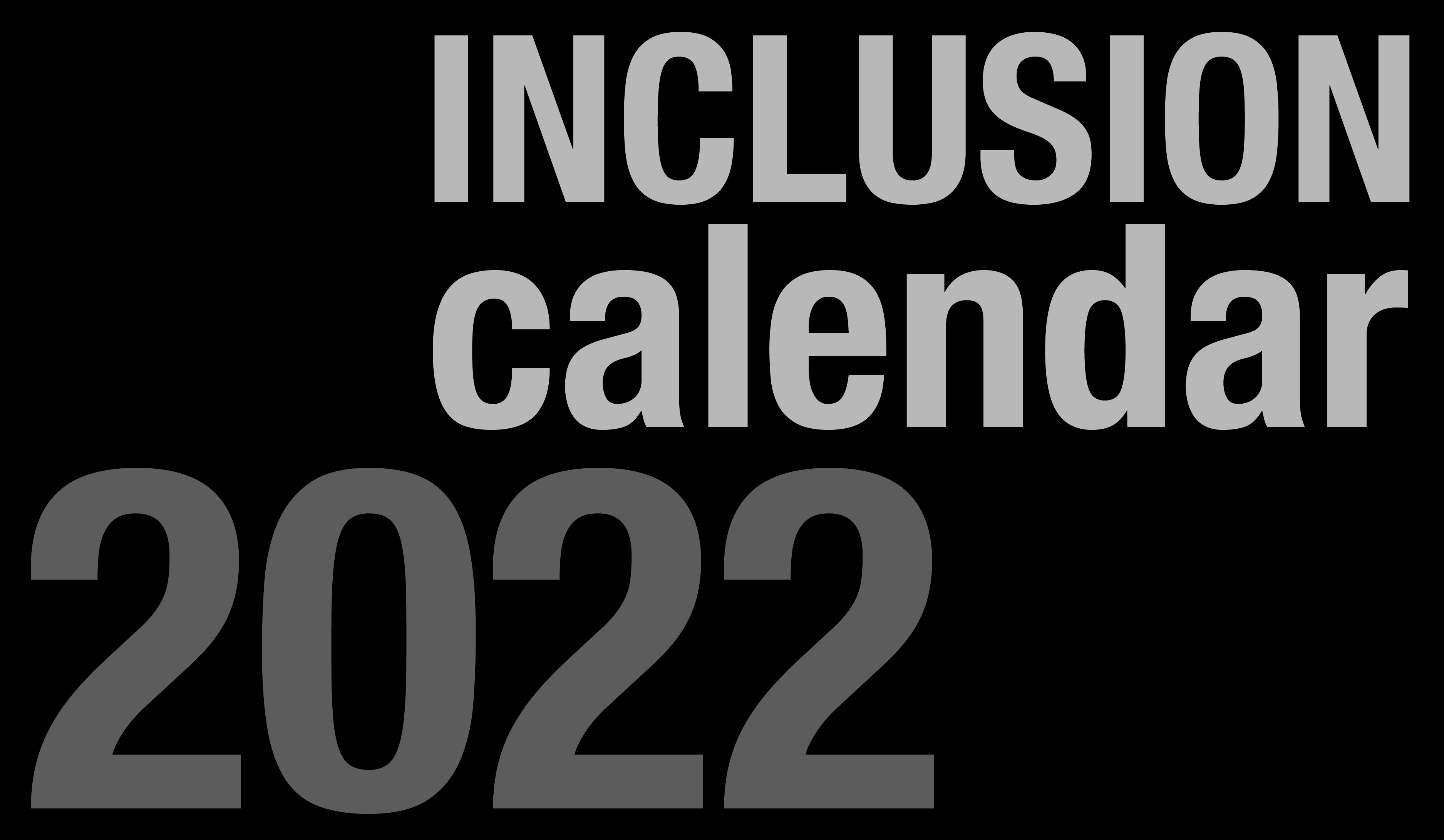 Inclusion calendar 2022 text only