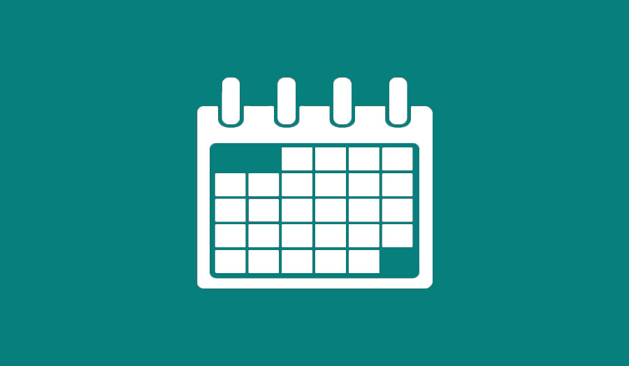Calendar icon on green background