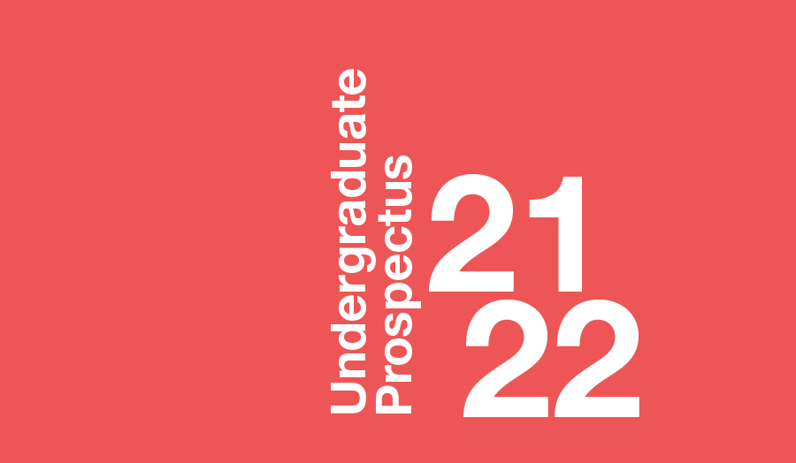 The cover of the Undergraduate Prospectus 2021–22