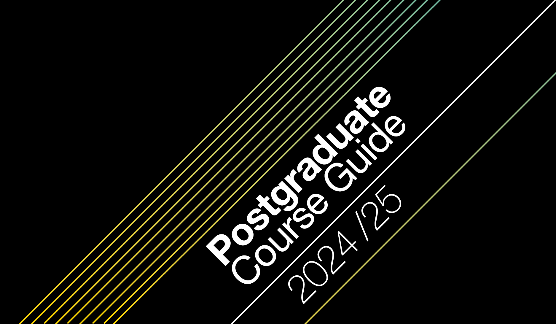 Cover that reads 'Postgraduate course guide 2024/25