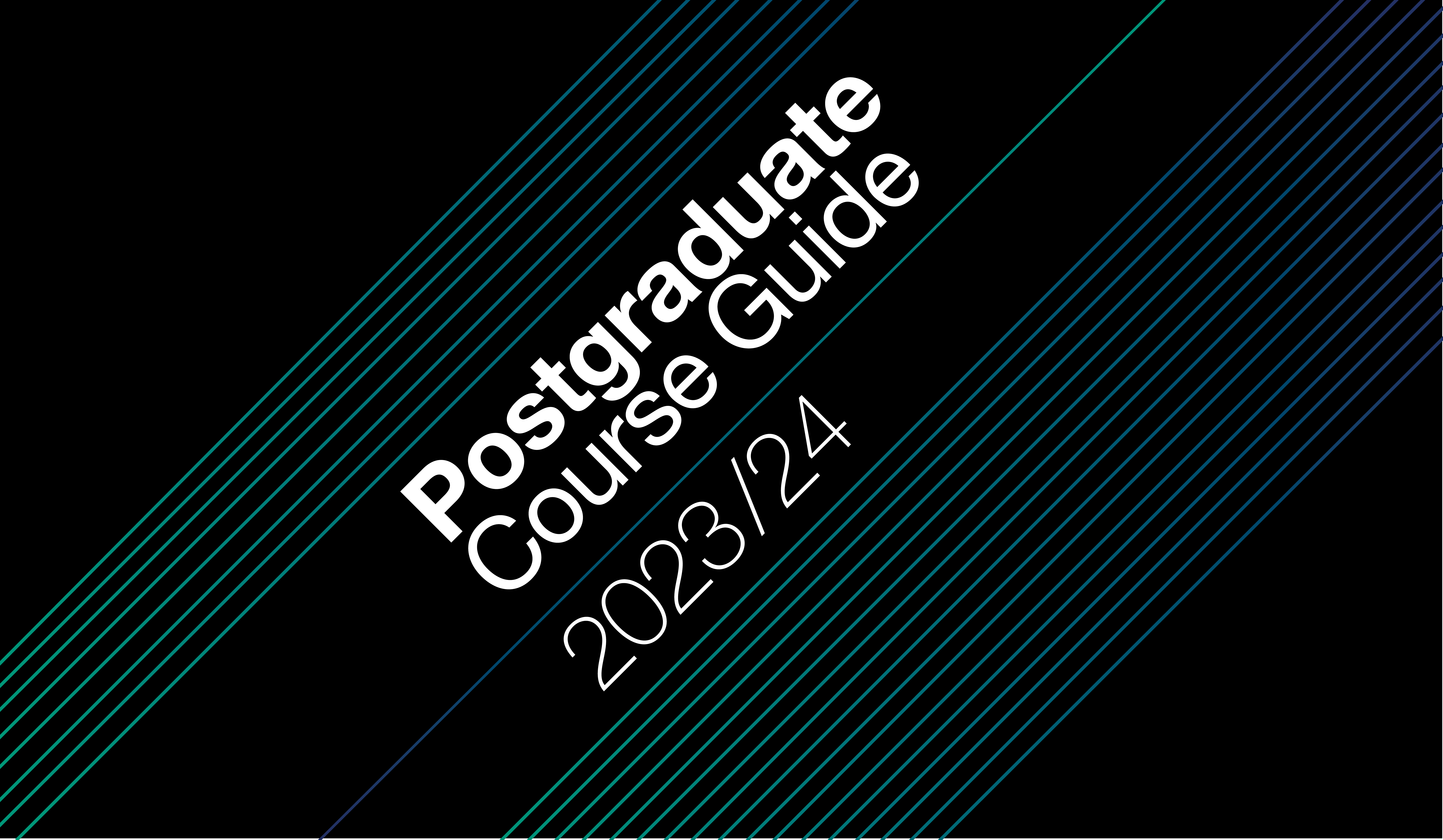 An image saying Postgraduate Course Guide 2023-24