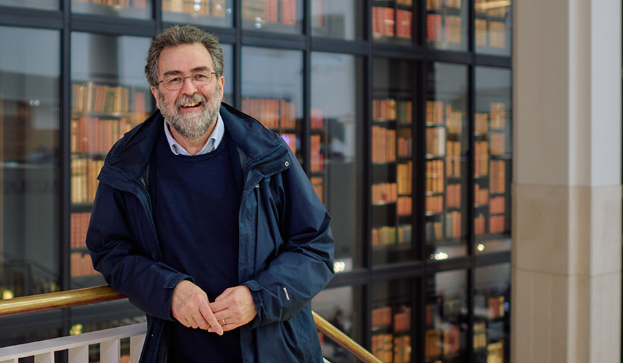 Andrew smiling at the British Library