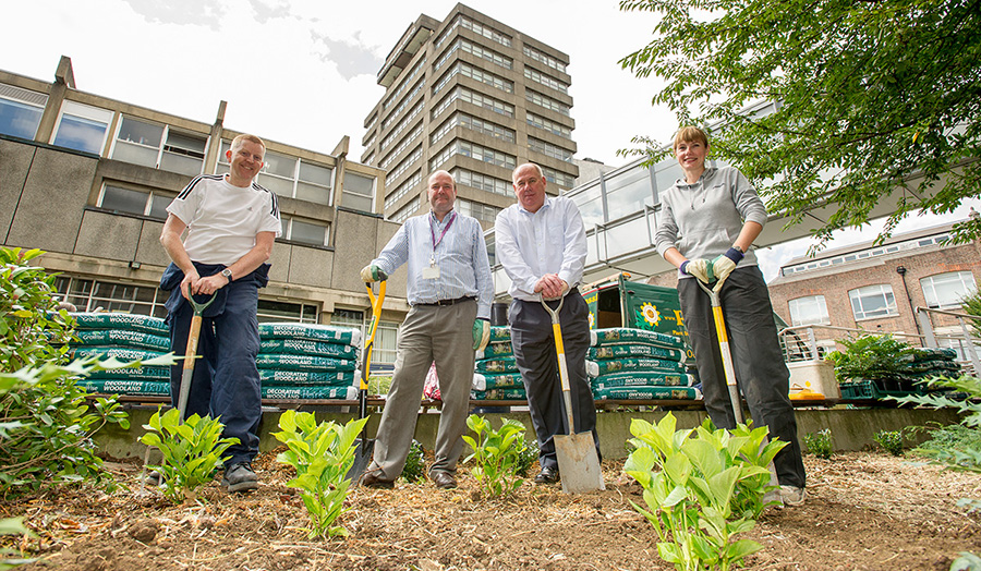 Big Dig in Holloway Road campus courtyard during Green Week 2015