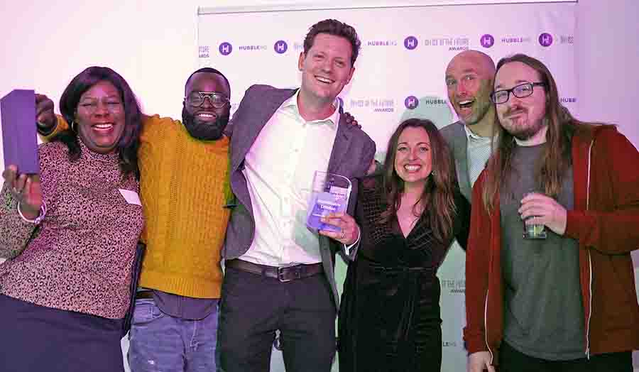 The Accelerator team pictured with their award