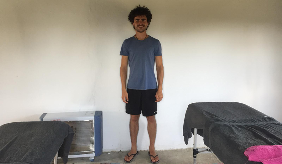 Will pictured in Lesvos