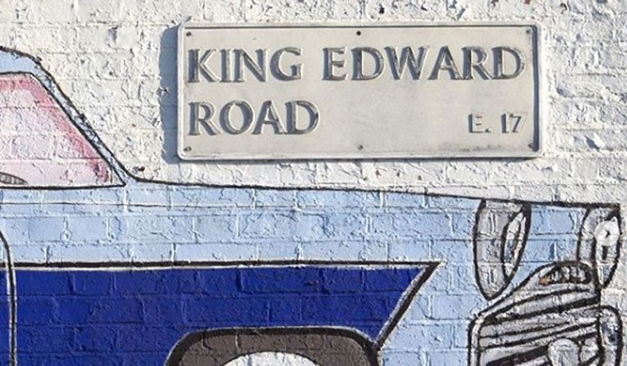 A street sign in East London