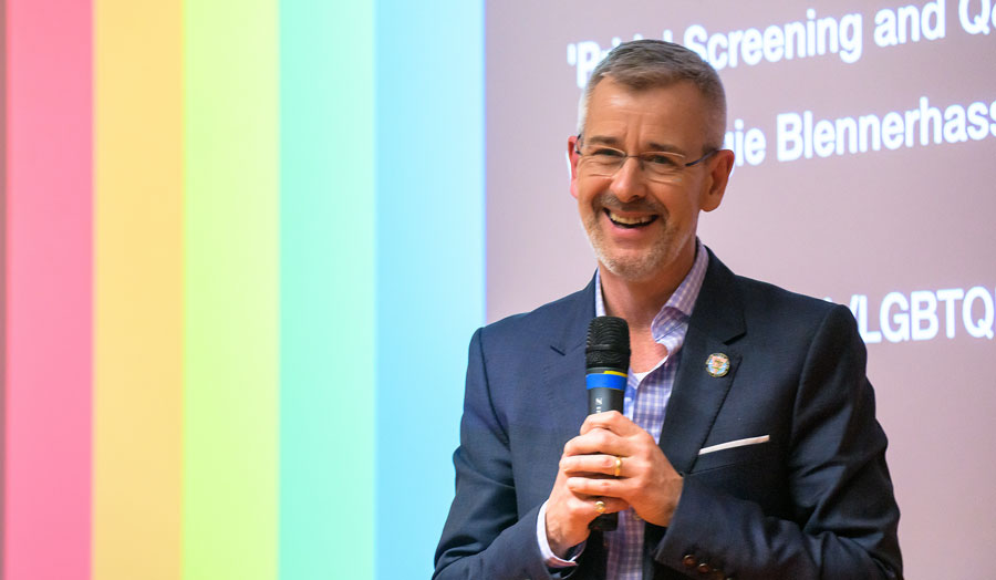 Reggie Blennerhassett at Pride screening