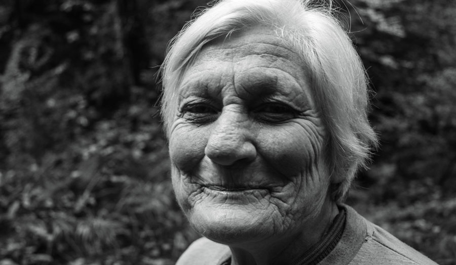 Elderly woman's face
