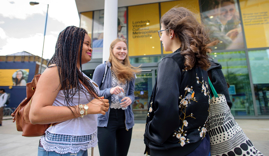 Students outside London Met