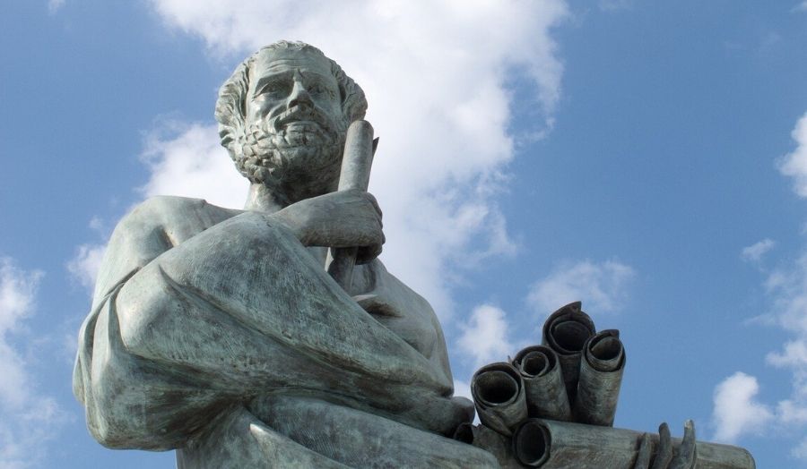 A statue of Aristotle