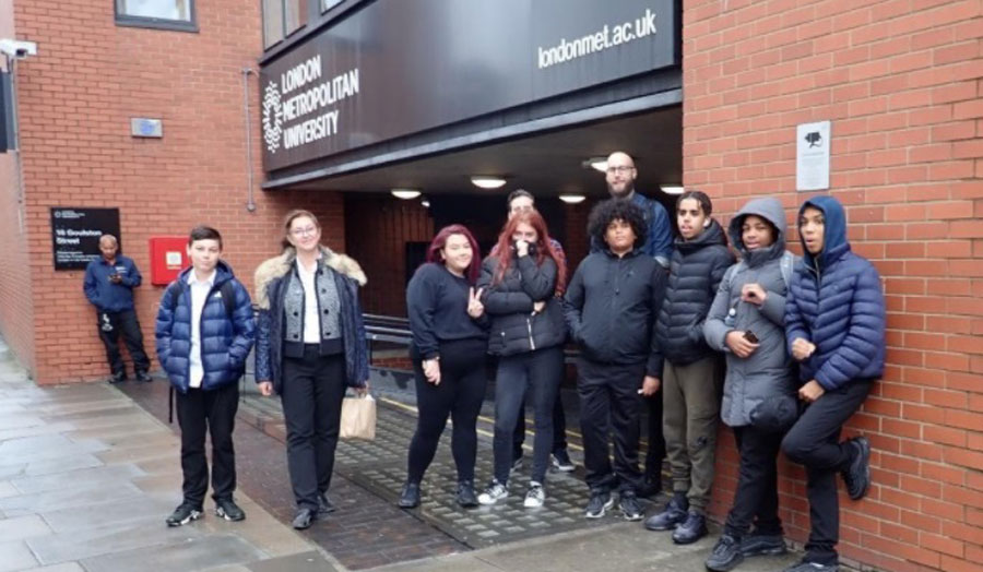 Students from Mayesbrook School, Dagenham