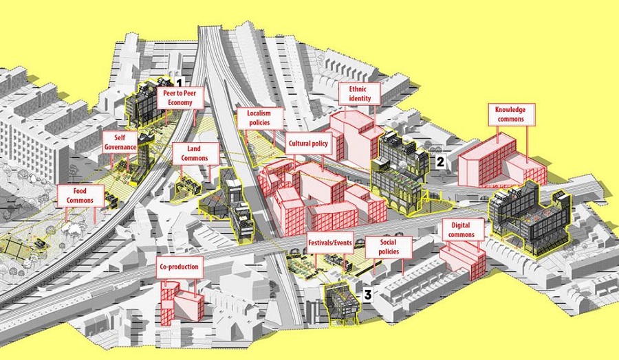 graphic of a cityscape
