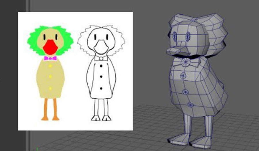 3d rendering of a duck cartoon character