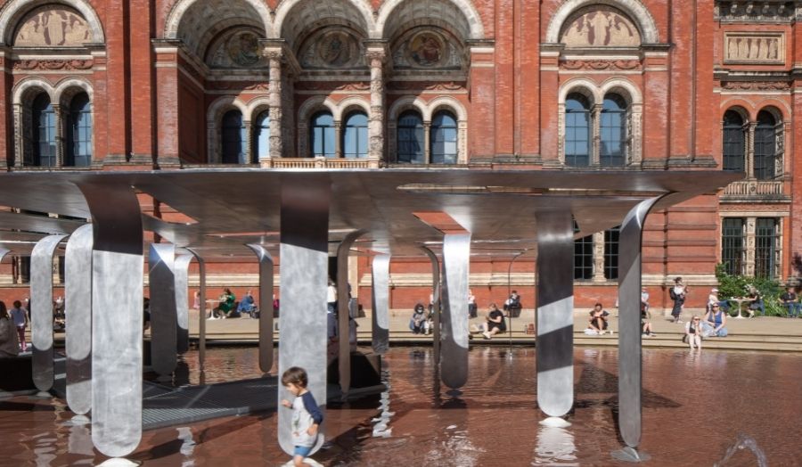 The pavilion, Between Forests and Skies, at the Victoria and Albert Musuem.