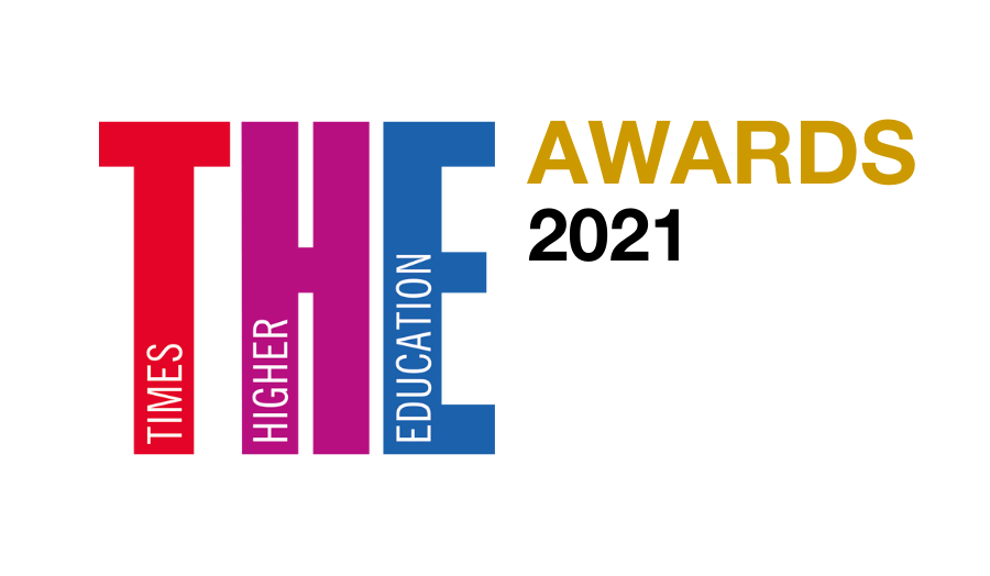 Times Higher Education logo with awards 2021 