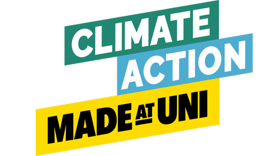 text reading 'Climate Action, Made at Uni'