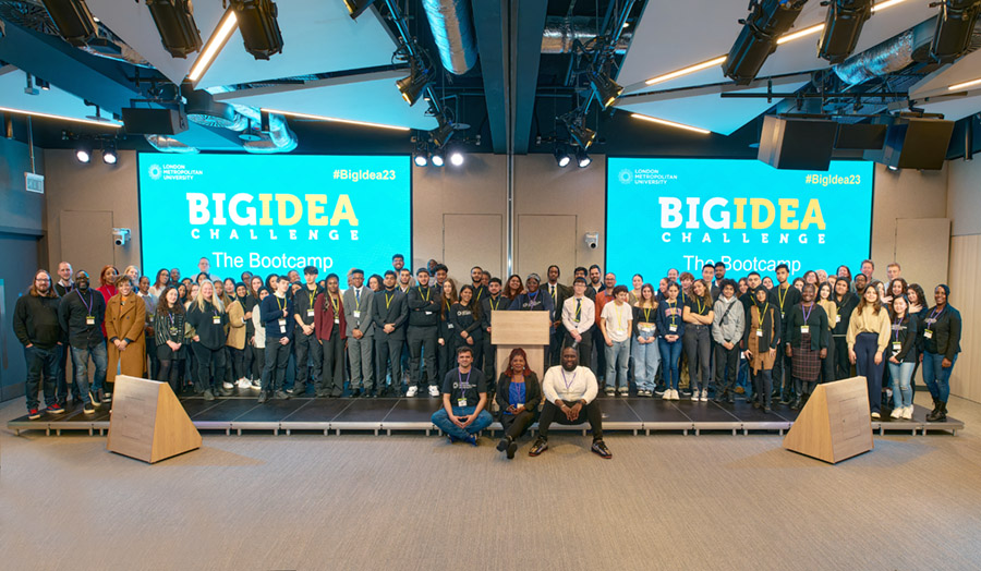 Group picture of attendees and organisers at the Big Idea Challenge Bootcamp