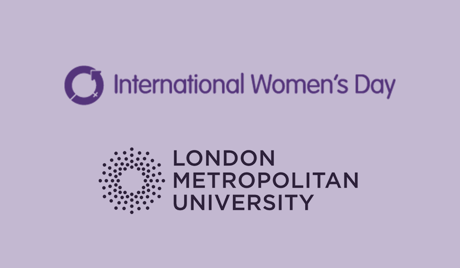 International Women's Day logo and London Met logo