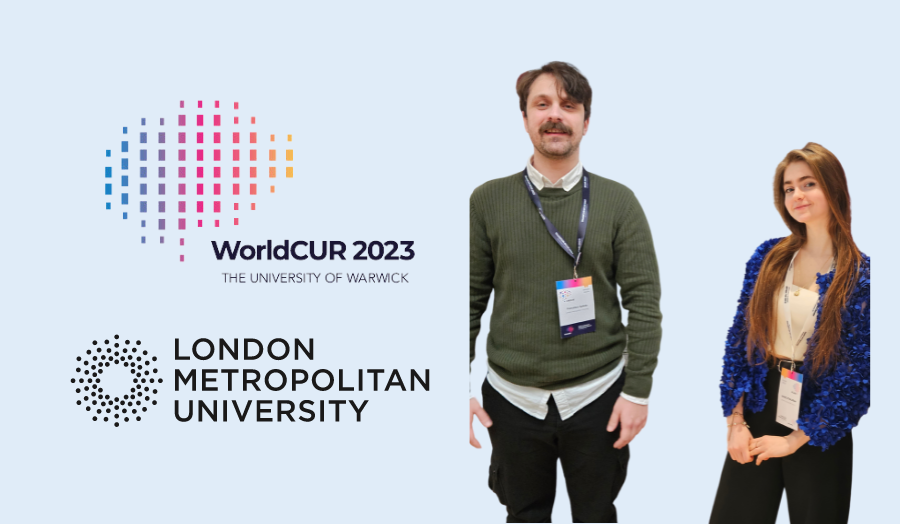 Students Margarita Damai and Francesco Spiedo at the WorldCUR 