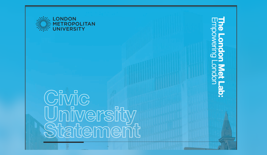 Front cover of London Met's Civic University Statement