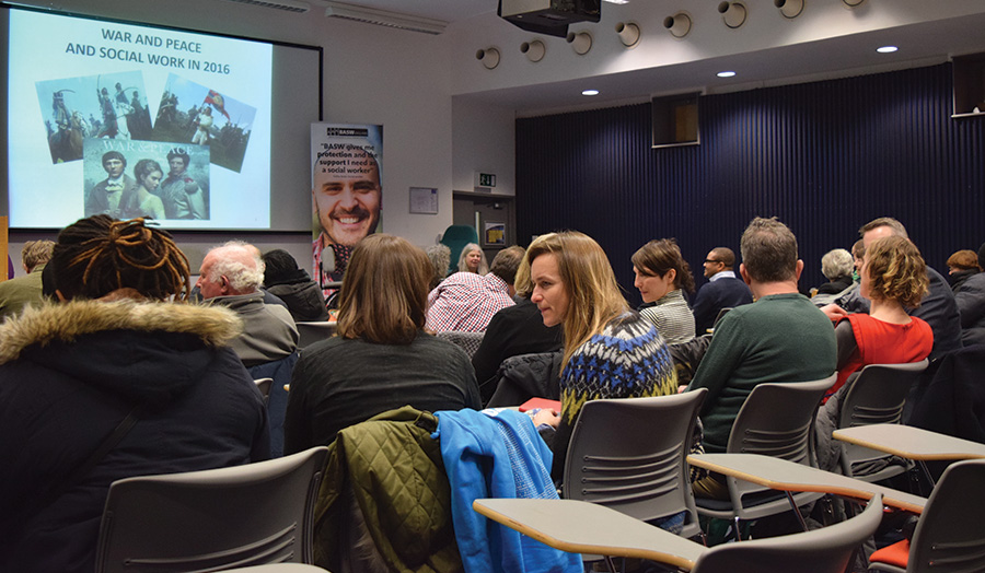 Attendees at the BASW conference