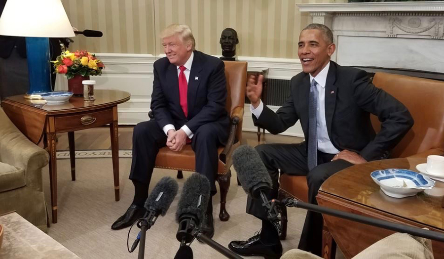 Image of Obama and Trump