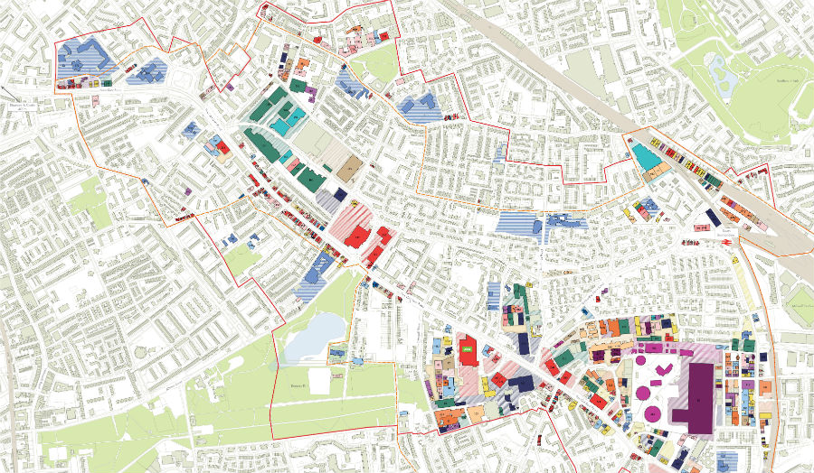 Map of Old Kent Road (cropped) courtesy of Cass Cities