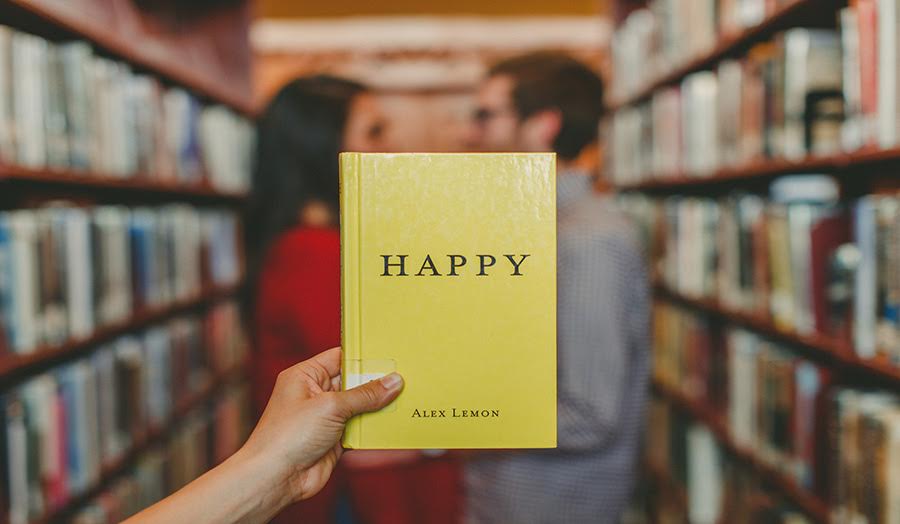 A book that reads happy on its cover