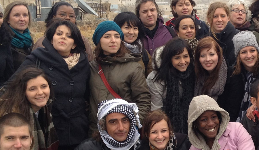 London Met students on a field trip to Palestine