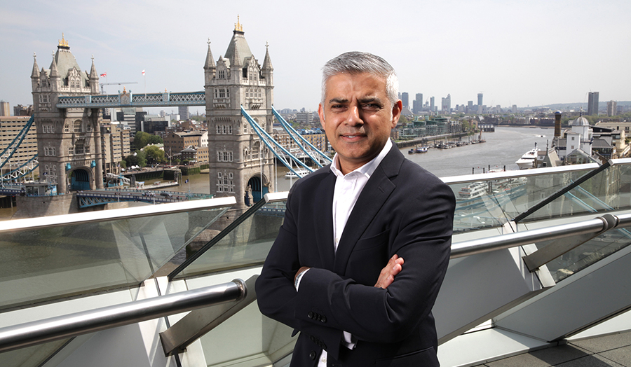 Profile image of Sadiq Khan in front of Tower Bridge 