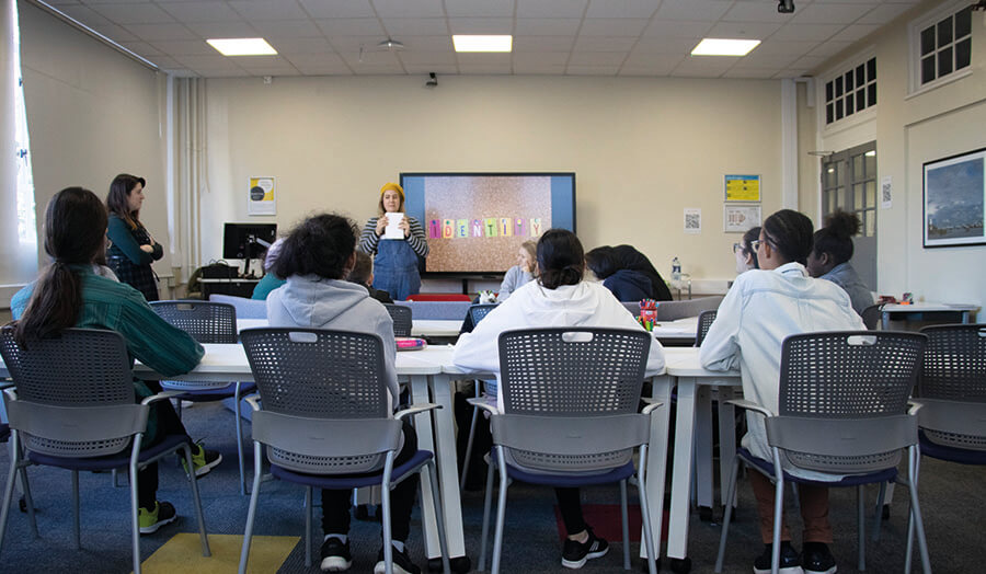 Students in a classroom 